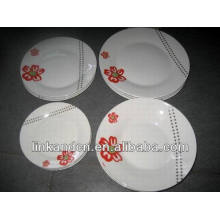 Haonai white round ceramic tasting plate set,dinner plate sets